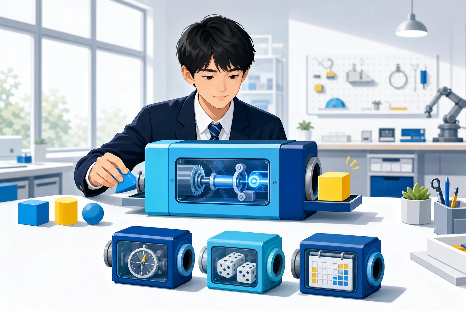 入力を受け取って処理し、結果を返す機能を道具箱として表した図
